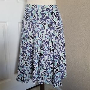 Alfani Geometric Pastel Flare Skirt Size 4